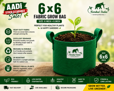 6x6 Fabric Grow Bags (Pack of 8) | Heavy Duty Plant Grow Bags