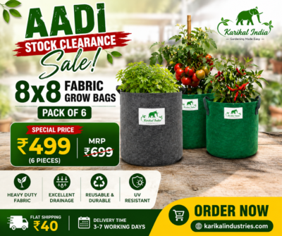 8x8 Fabric Grow Bags Pack of 6
