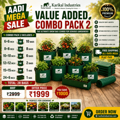 28 Premium Fabric Grow Bags